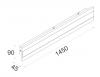 BANDA5 9W 3CCT 300MM WHITE EXTERIOR WALL LIGHT IP65